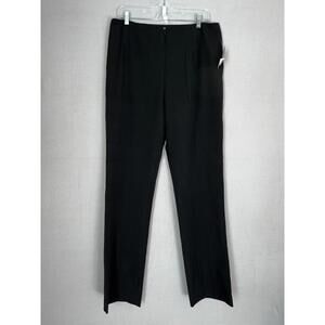 Elliot Lauren Women’s High Rise Front Zip Black Straight Leg Trousers Size 12